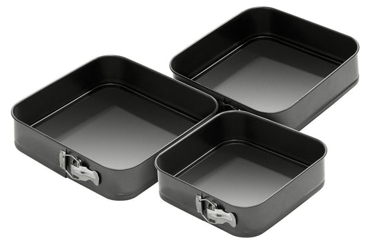 Set of 3 Spring Form Square Cake Tins | Mari