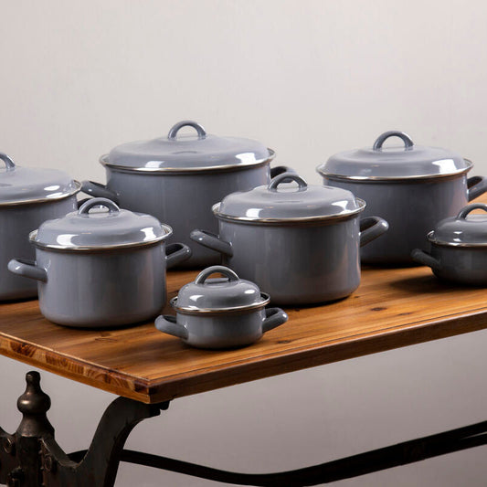Grey Enamel 22cm Casserole Dish | Porter
