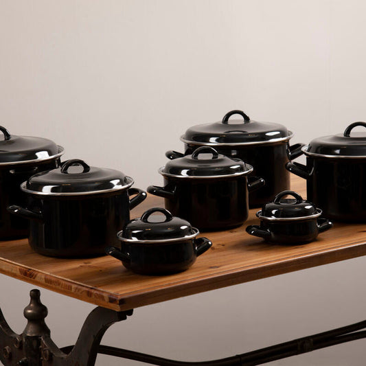 Black Enamel 12cm Casserole Dish | Porter
