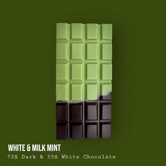 Dark & White Chocolate with White & Milk Mint Chocolate Filling 220g