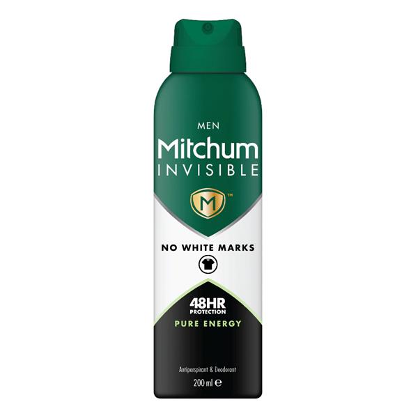 Mitchum Invisible 48hr Pure Energy Antiperspirant Deodorant Spray 200ml