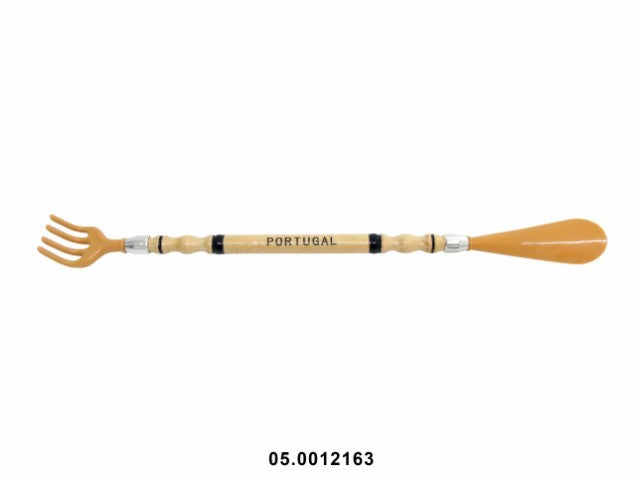 MADEIRA -COÇA-COSTAS C/CALÇADEIRA COR NATURAL PORTUGAL 47CM