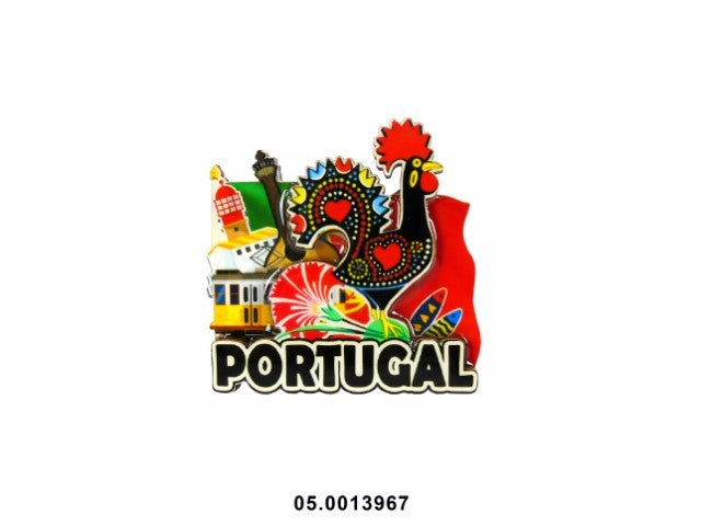 MADEIRA SOUVENIR -PLACA C/IMAN "PORTUGAL" 7X7CM