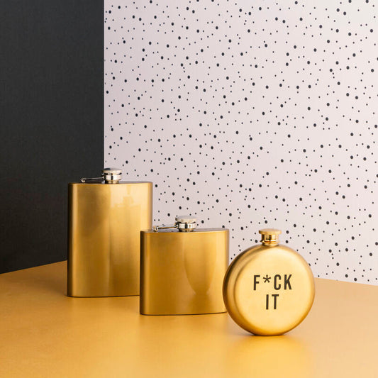 Auden 5Oz Gold Finish Hip Flask