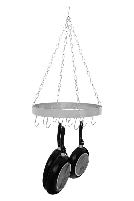 Valen Matt Chrome Round Hanging Rack