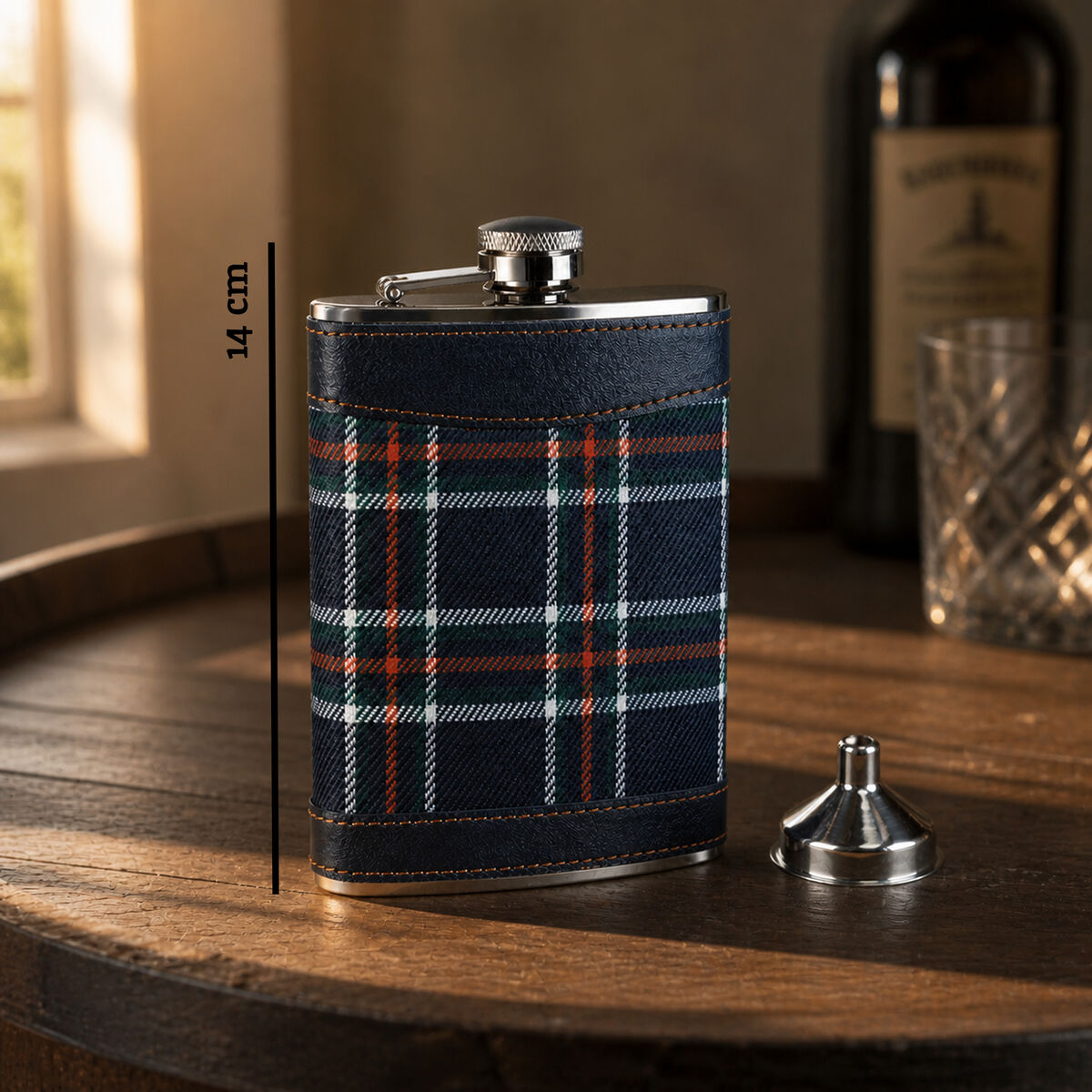 Blue Flask | Tartan Hip