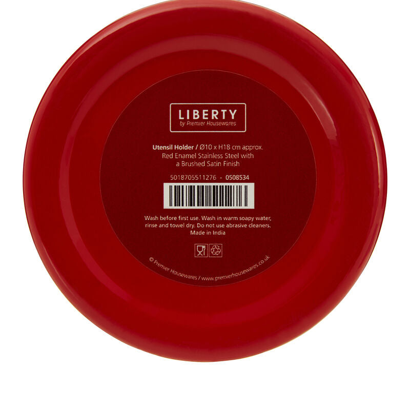 Red Enamel Utensil Holder | Liberty