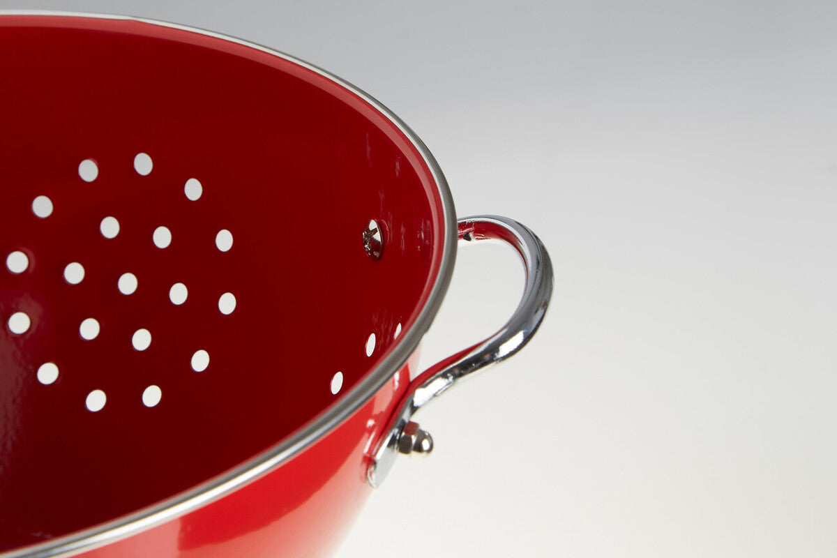 Red Enamel Colander | Hollis