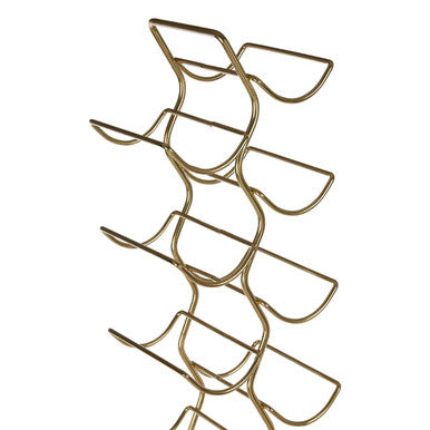Wren 12 Bottle Wine Rack With Gold Finish