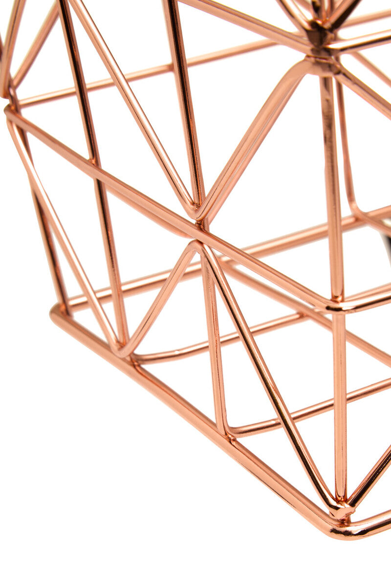 Copper Finish Zigzag Wire Basket | Vertex