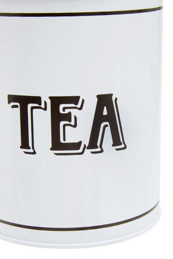 White Metal Tea Canister | Grocer