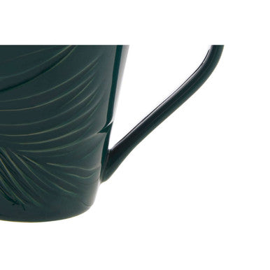 Dark Green Leaf Design Mug | Bali