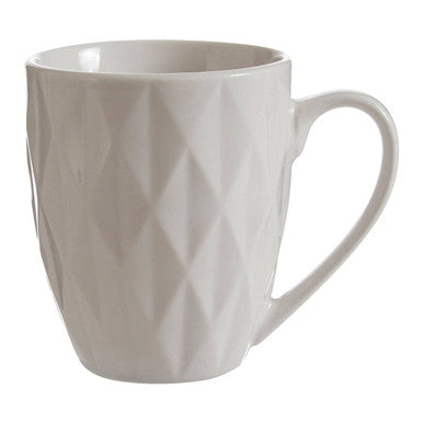 Avie 16 Piece White Embossed Dinner Set