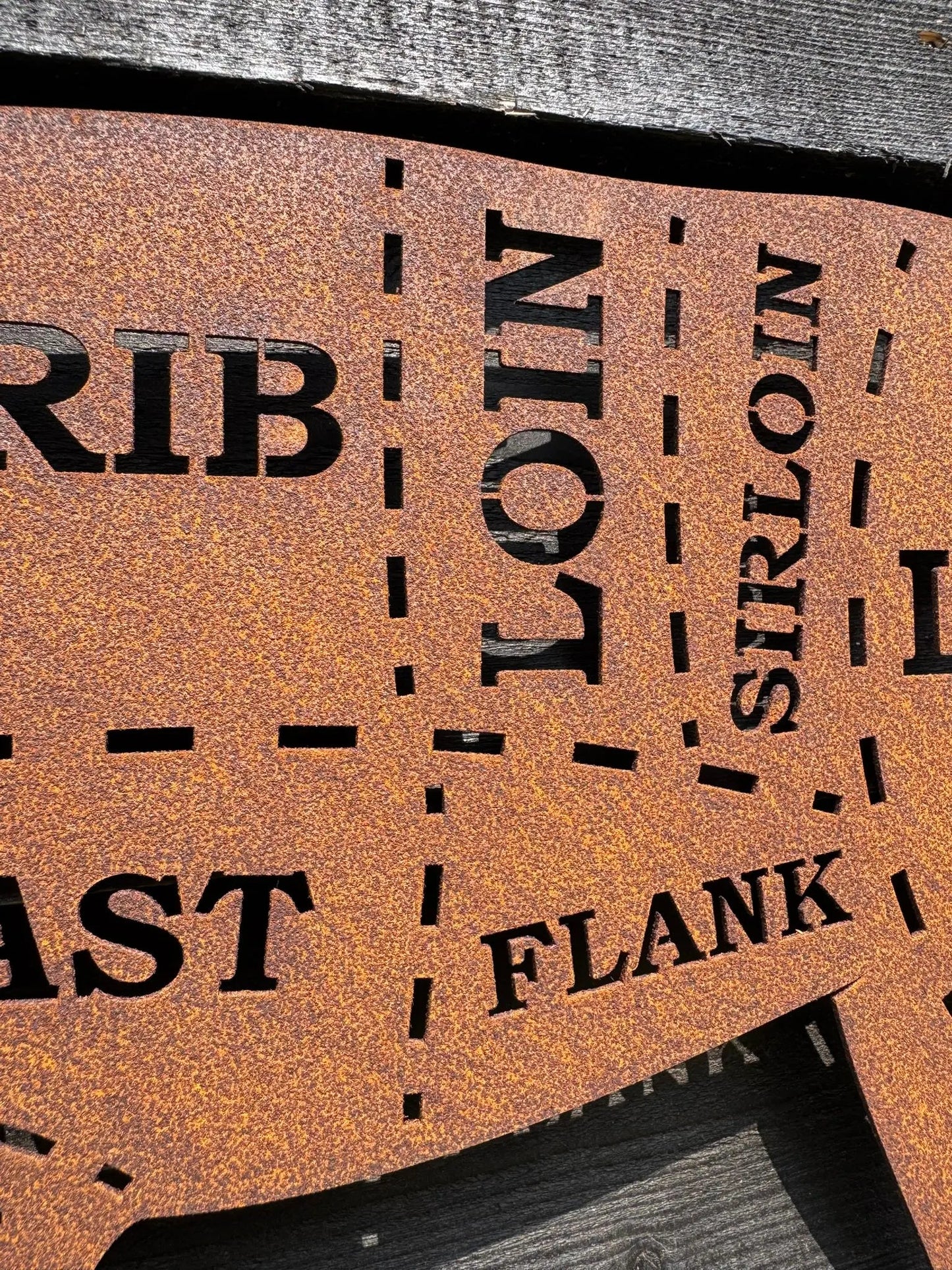 Rusty Metal Butchers Lamb Sign
