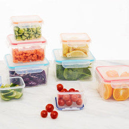 Herrela 4Pc Square Food Containers With Airtight Lids