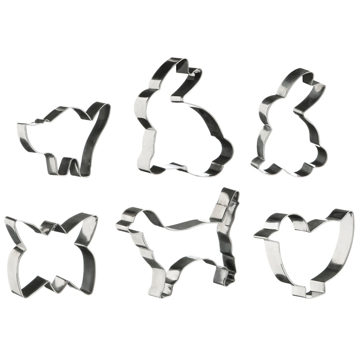 Set of 6 Animal Shape Cookie Cutters | Sucre