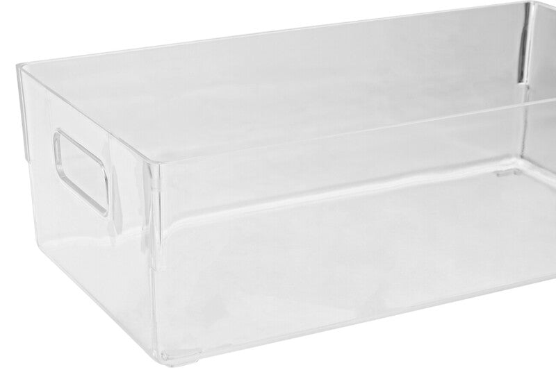 Large Clear Plastic Fridge Bin with Handles | Romm