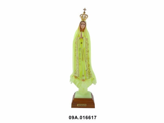 RELIGIOUS ITEM - IMAGE OF OUR LADY FATIMA (GLOWS IN THE DARK WITH SPARKLES)