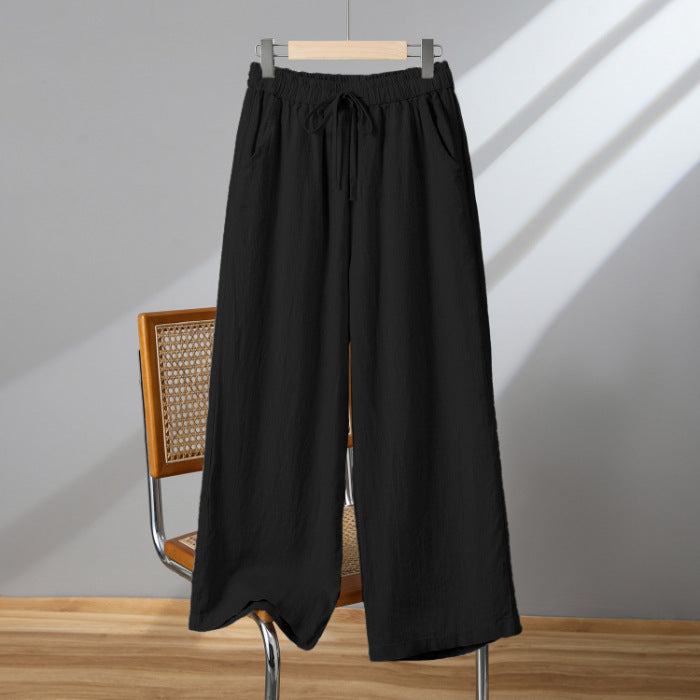 Women's Drawstring Straight Thin Casual Pants