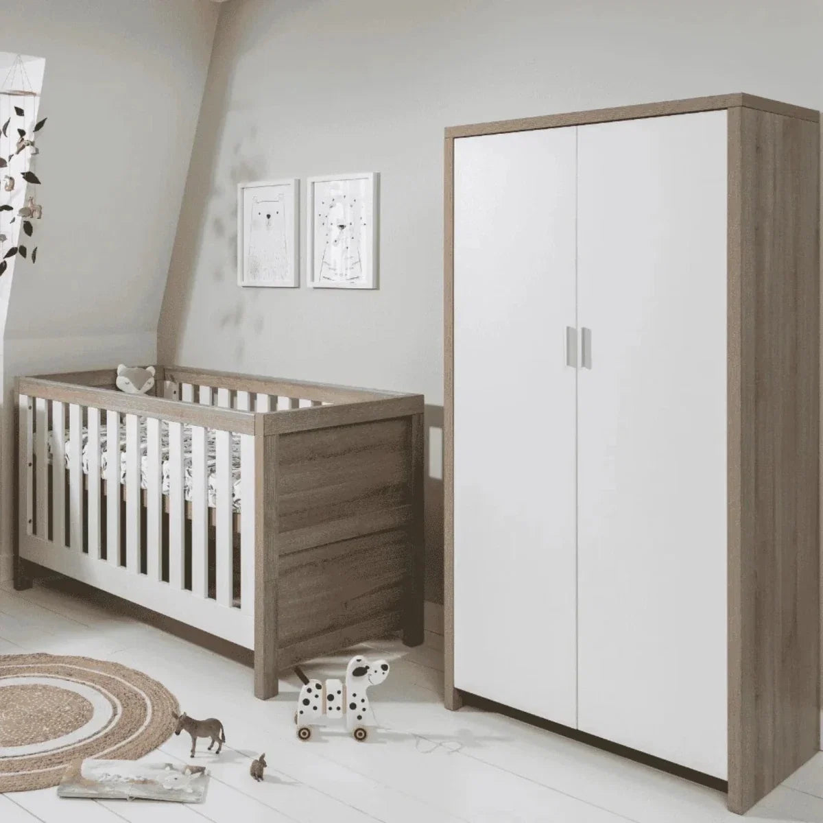 Tutti Bambini Modena Wardrobe - White/Oak
