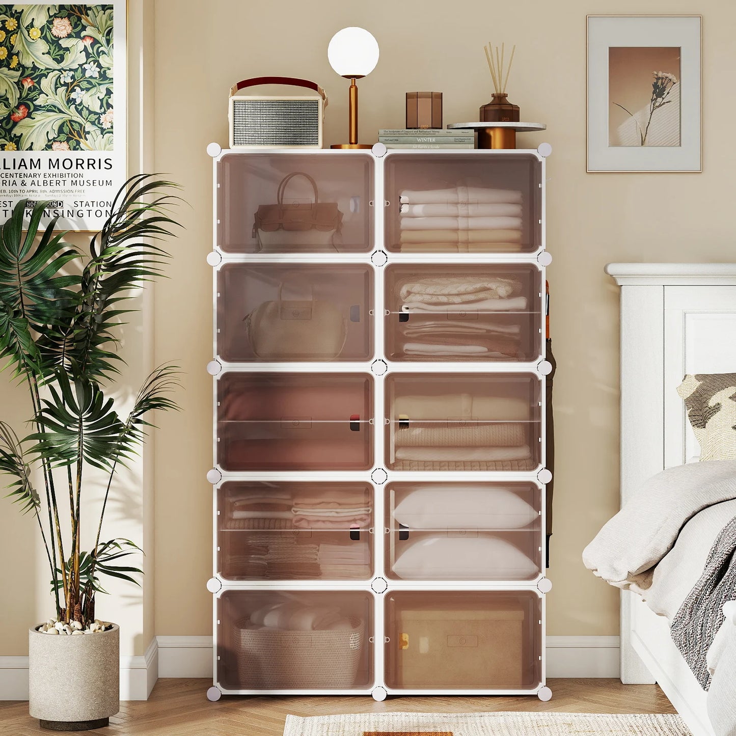 8 Tier Shoe Storage Cabinet with Removable Shelves