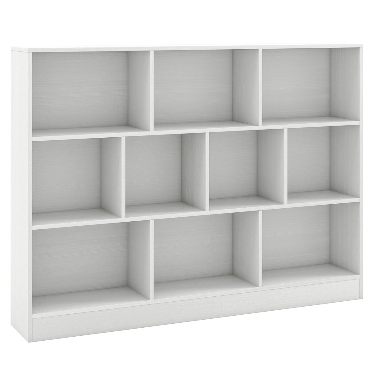 10-Cube Bookshelf with 2 Anti-Tipping Kits for Living Room Kid’s Room-Natural