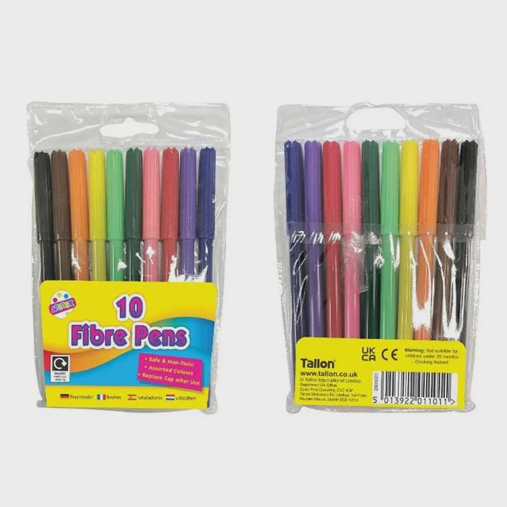 10 Fibre Felt Tip Pens