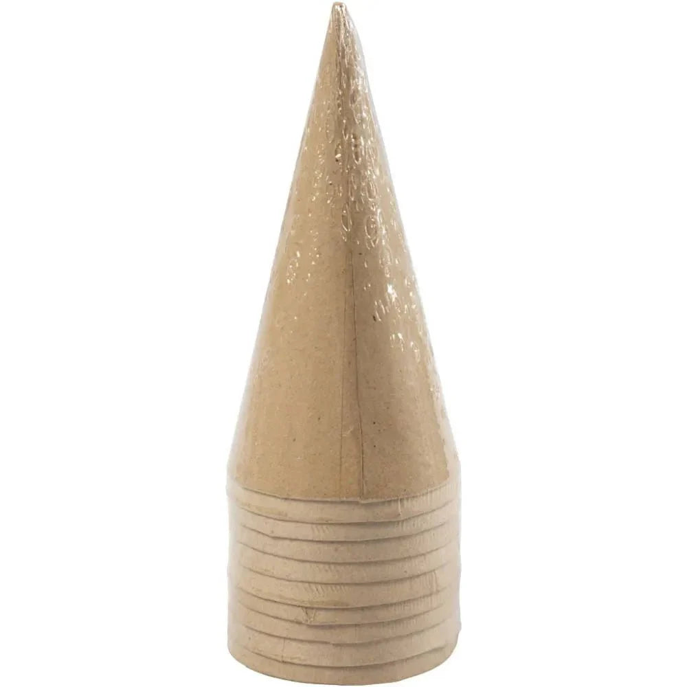 10 x Round Cardboard Cones H:14cm D:7cm Craft Handmade Paper Mache Create/Decorate