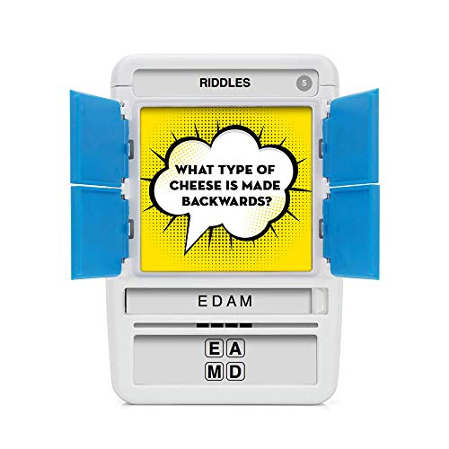 100 PICS Riddles Travel Game – 100 Riddles, Slide-Reveal Cards, Pocket-Sized Brain Teasers