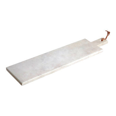 Marmore Large White Marble Rectangular Paddle Chopping And Serving Board