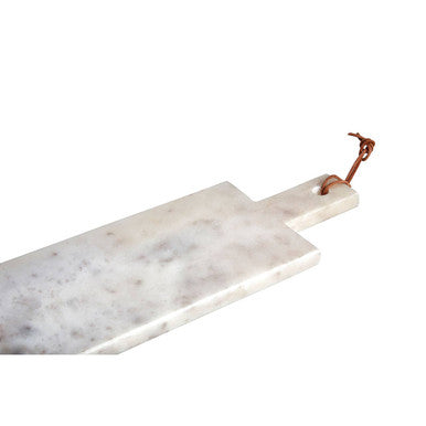 Marmore Large White Marble Rectangular Paddle Chopping And Serving Board