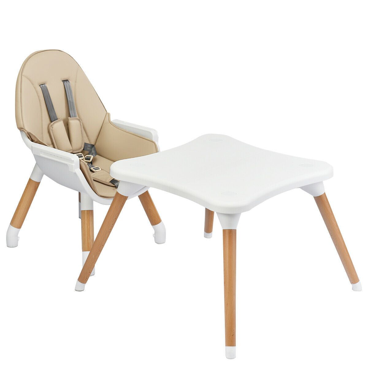 4 in 1 Baby High Chair Infant Feeding Seat-Grey