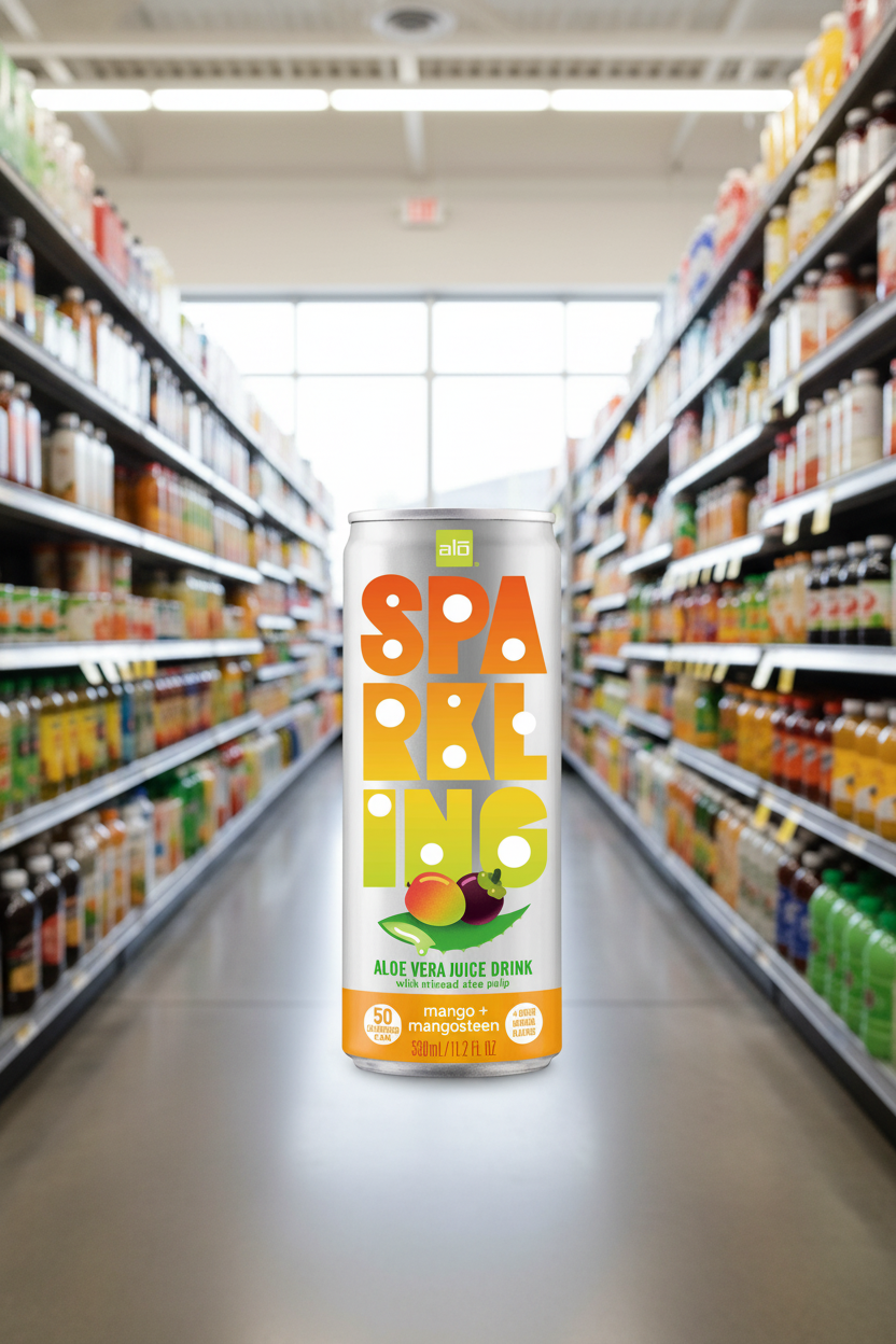 ALO Sparkling with Mango & Mangosteen juice - 330ml
