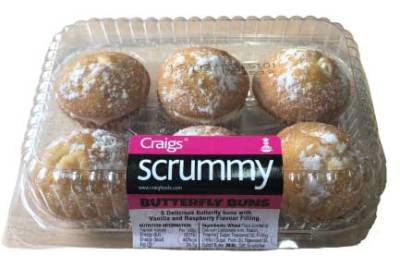16 x Craigs Butterfly Buns 6Pk