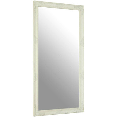 Andrey White and Gold Wall Mirror with Carved Detail