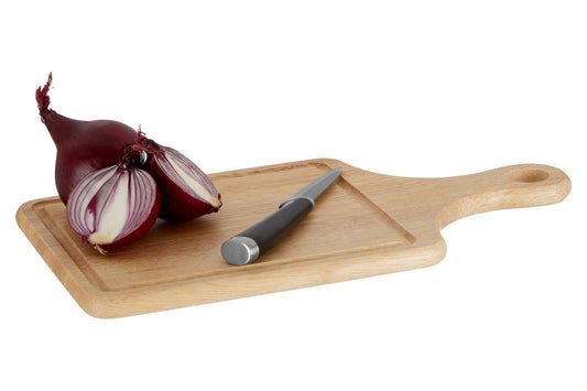 Soka Rubber wood Paddle Chopping and Serving Board with Groove