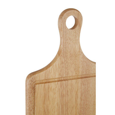 Soka Rubber wood Paddle Chopping and Serving Board with Groove