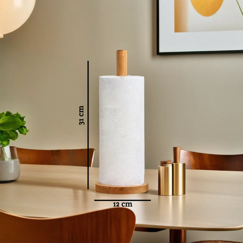 Rubberwood Kitchen Roll Holder | Soka