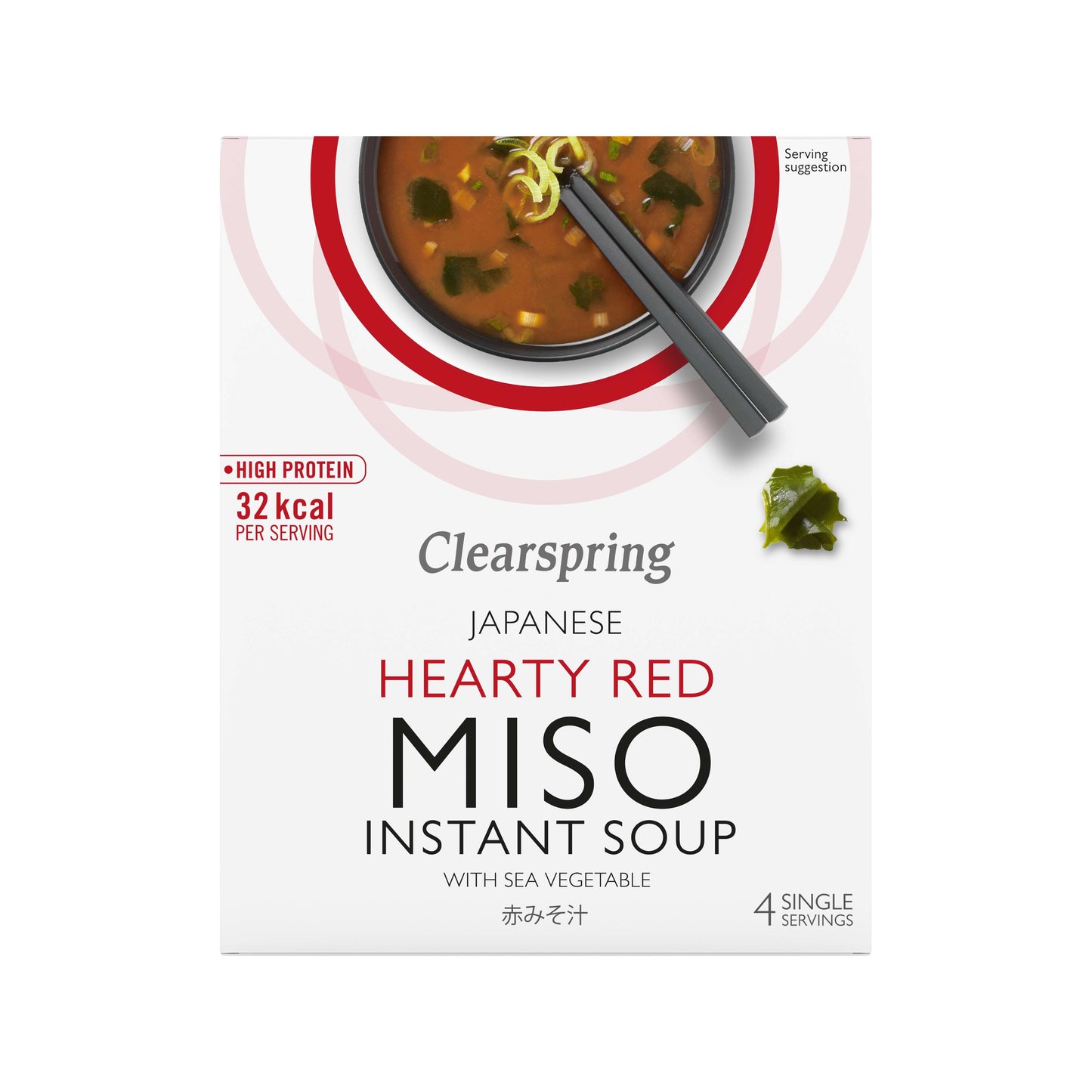 Clearspring Miso Soup - Red w Sea Veg - 4x10g