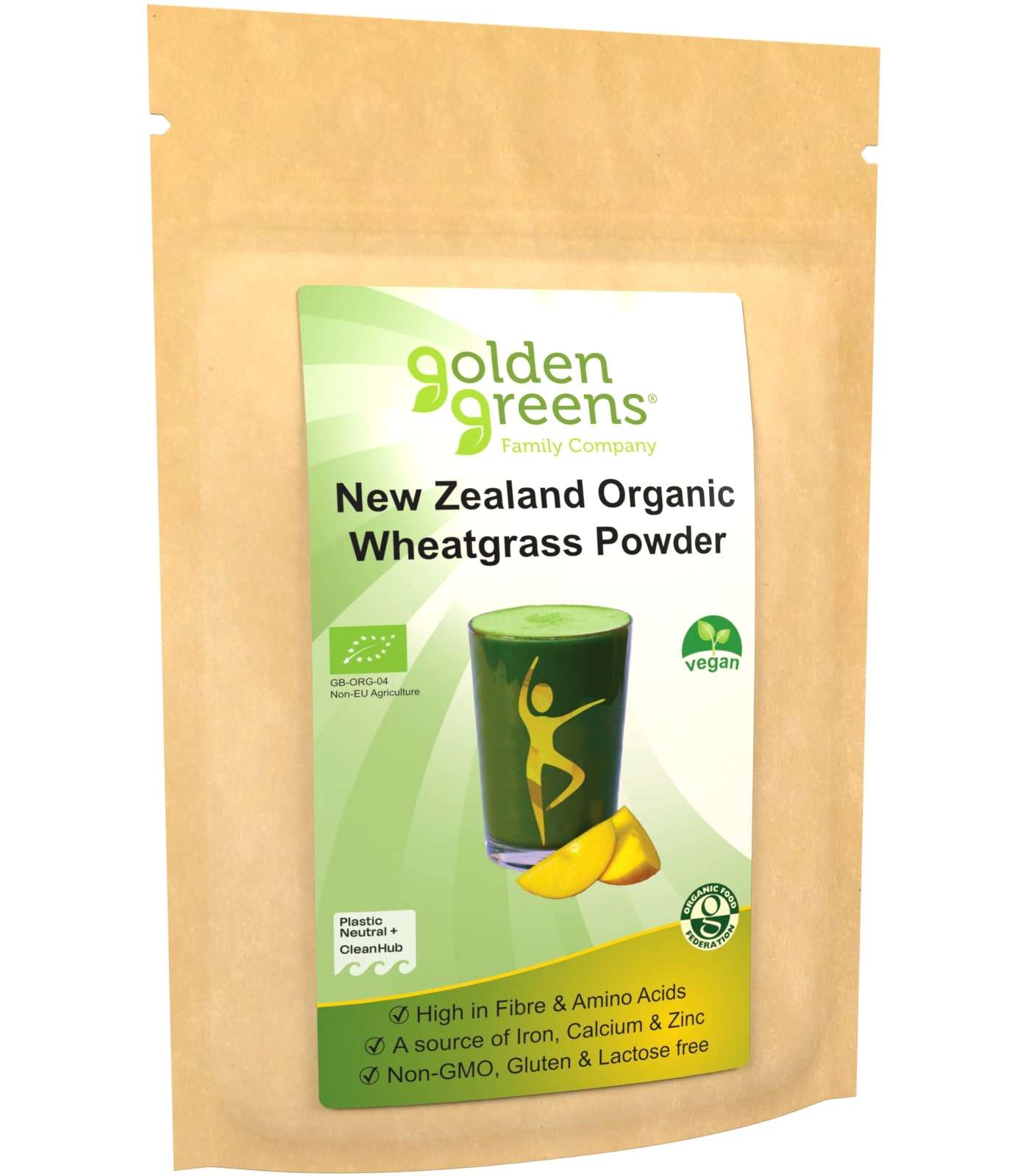 Golden Greens Organic New Zeal Wheat Grass Powder - 200g