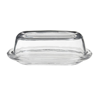 Clear Glass Butter Dish | Olivia