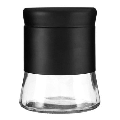 Black Steel and Glass Storage Jar - 800ml | Luca