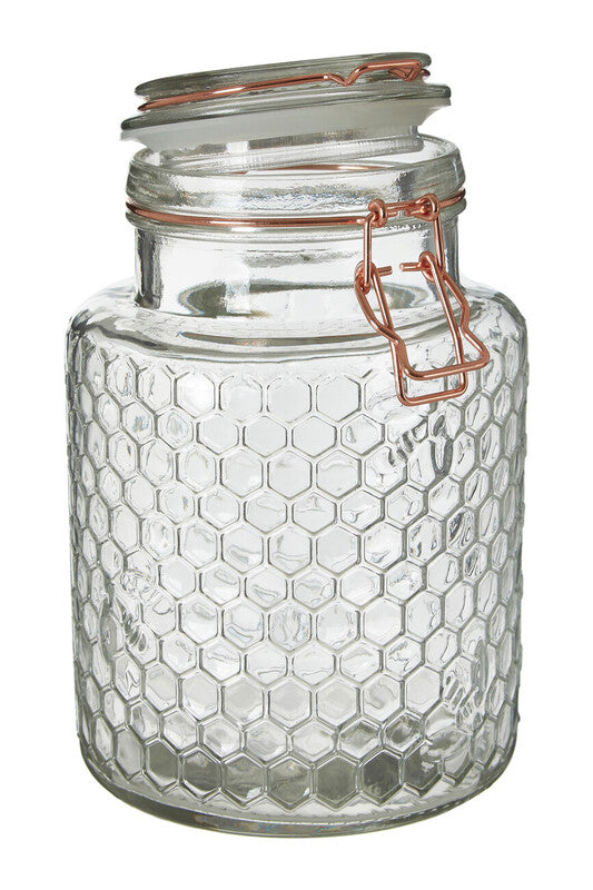 Textured Glass Jar 1300ml | Apiary