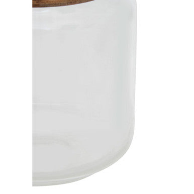 Freska Glass Storage Jar with Acacia Wood Lid 700ml