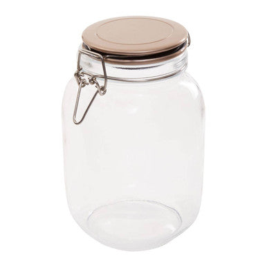Square 1550Ml Glass Jar With Champagne Lid | Luca