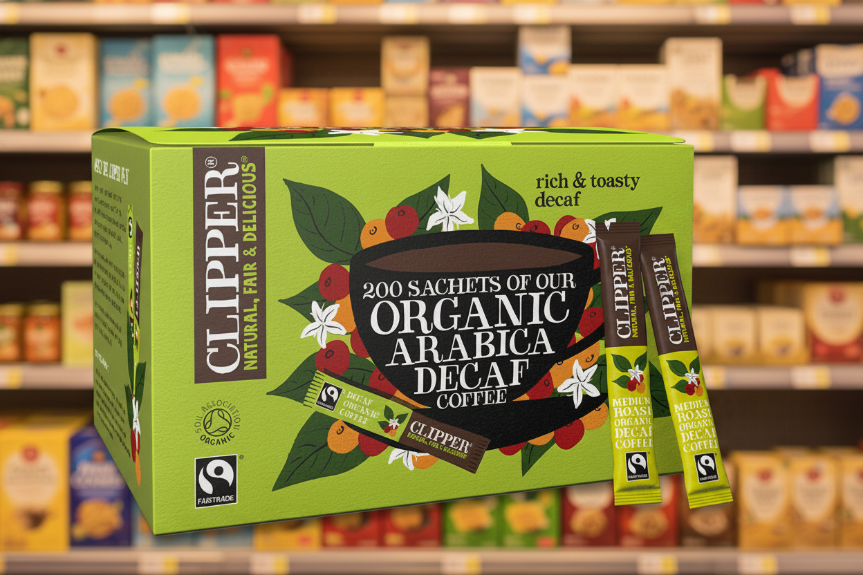 Clipper FT Org Instant Dried Decaf Coffee Sticks - 360g