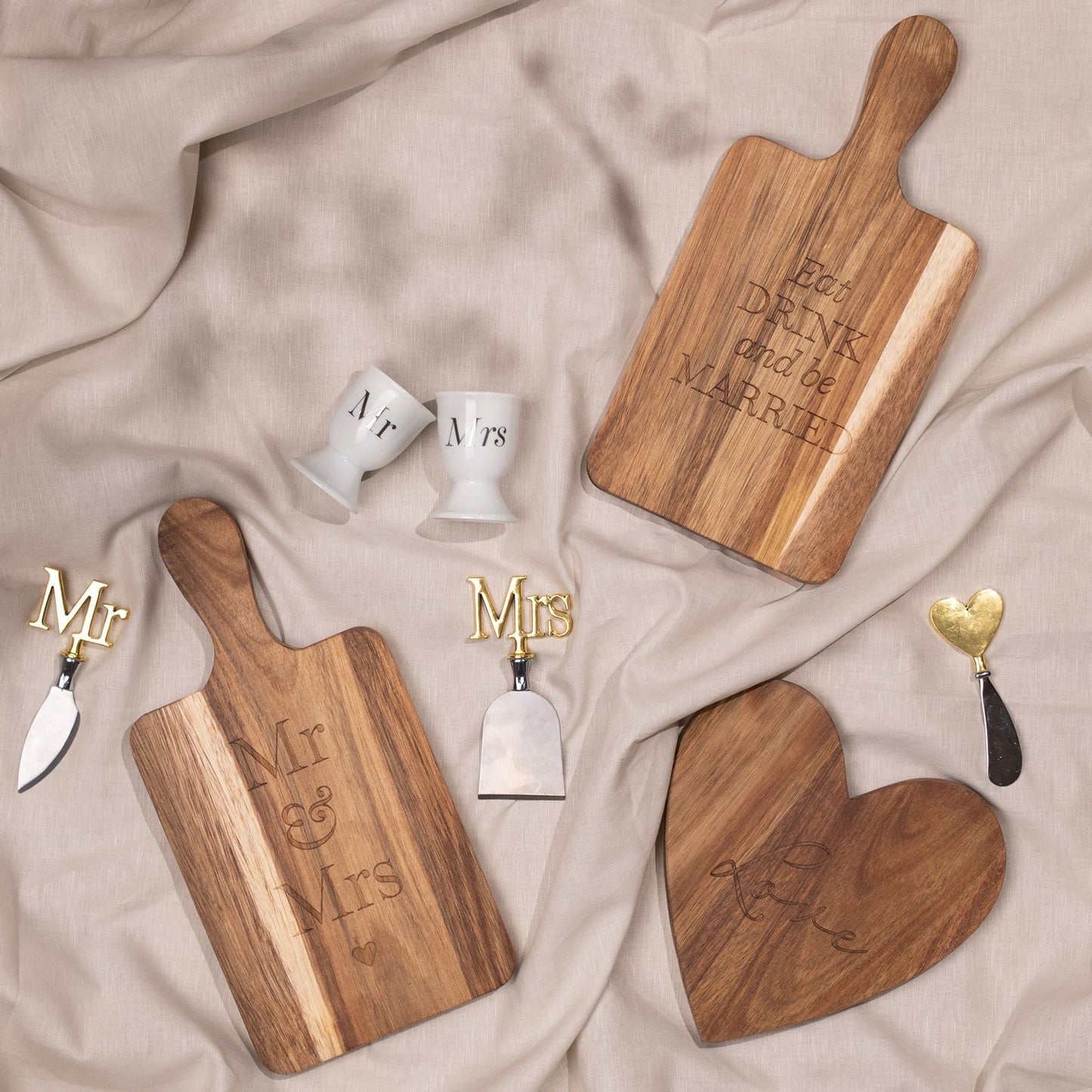 Heart Shaped Wooden Cheeseboard
