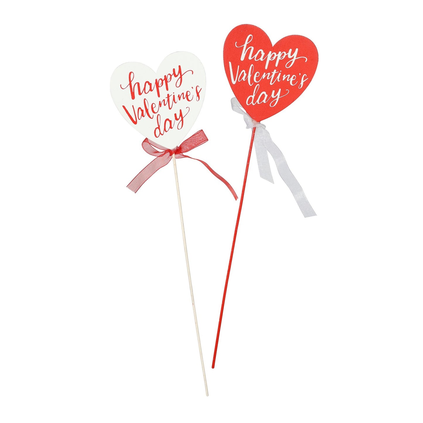 Happy Valentines Day Wooden Picks (Pack of 10)