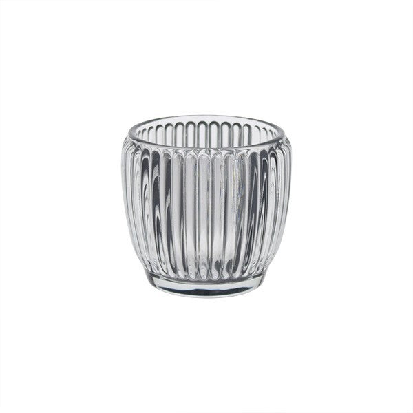 Clear Beatrice Rounded Glass Tealight Holder (7cm)