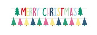 Merry Xmas Tree Banner